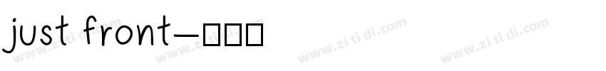 just front字体转换